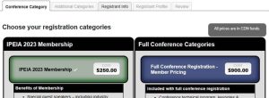 IPEIA Conference Category Tab