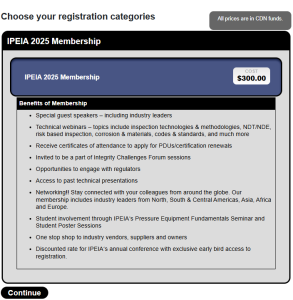 IPEIA Membership Category Tab