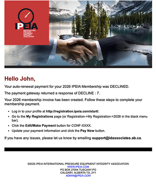 Auto-renewal Decline Payment Email
