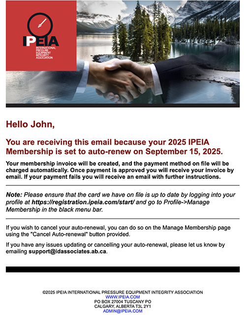 Auto-renewal Reminder Email to Client