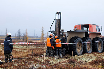 Drilling Machine in a Field
